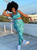 NK High Waisted Turquoise Leggings